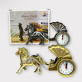Reloj despertador carruaje con caballo