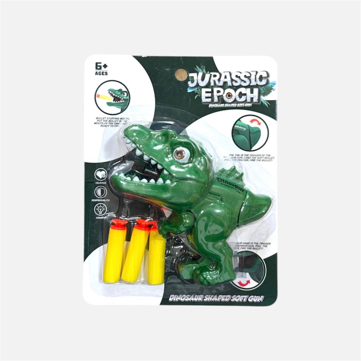 Pistola dinosaurio con dardos
