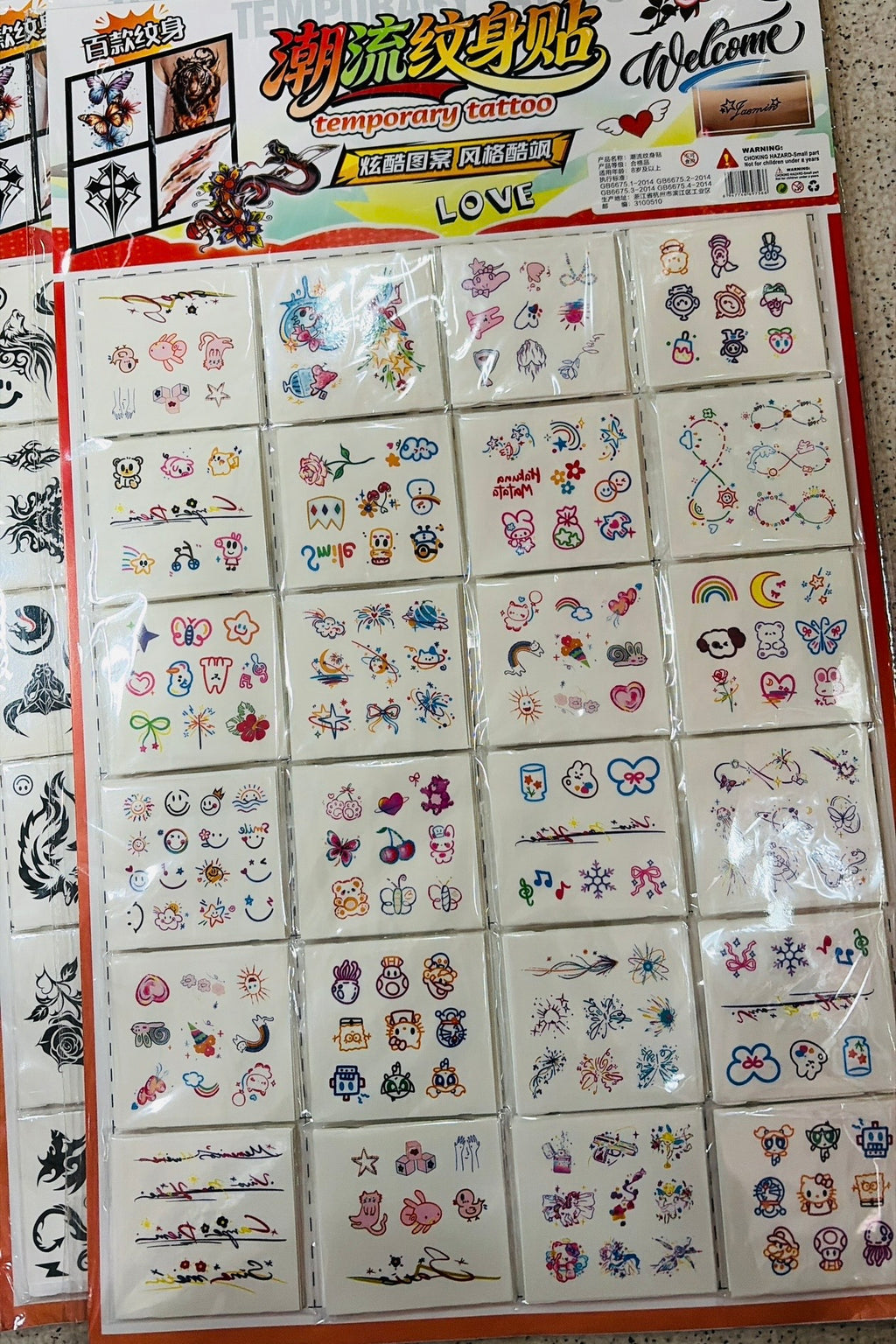 Tatuajes Temporales – Plancha x24 Diseños