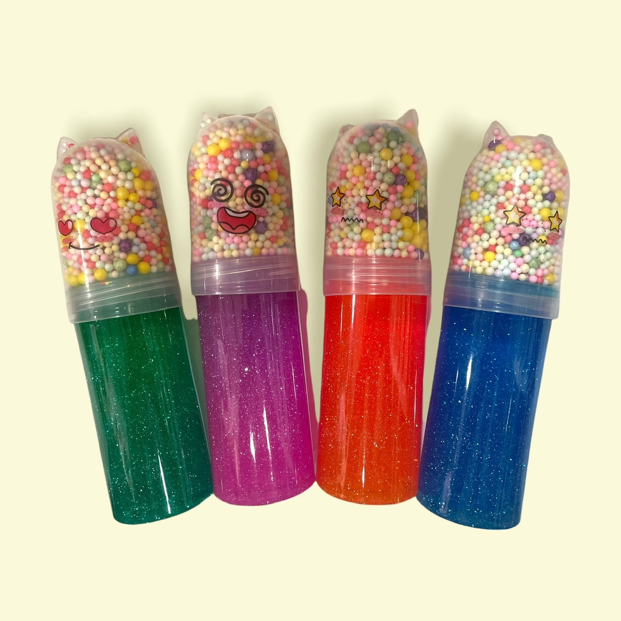 Slime largo helado con pelotitas